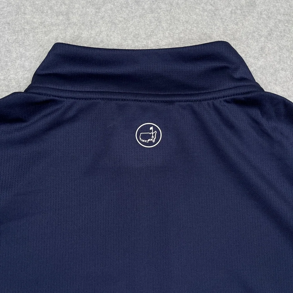 Masters Tech Quarter Zip Pullover Mens XL Navy Blue Augusta National Golf MT7440 - Picture 12 of 12